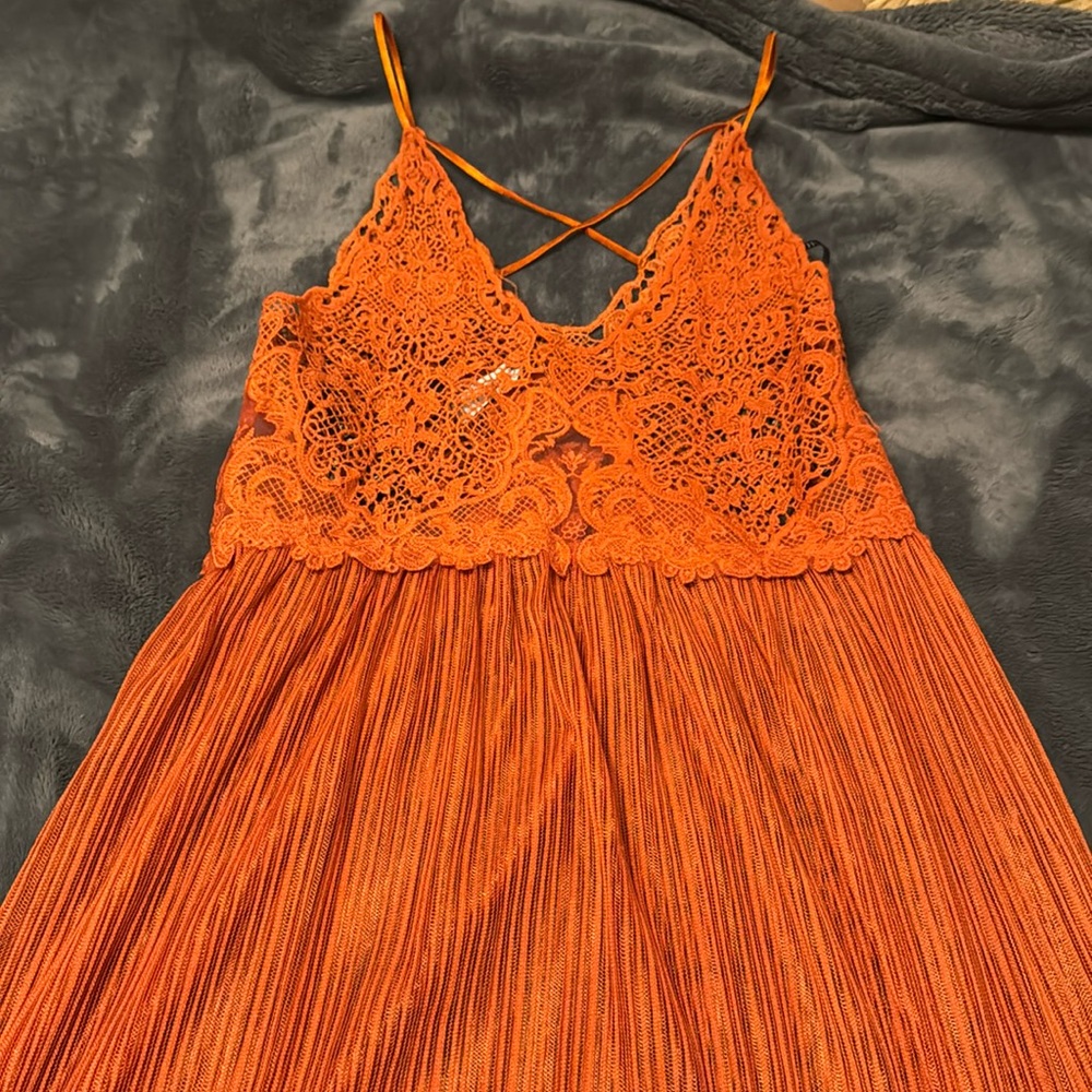 Orange Lace Dress